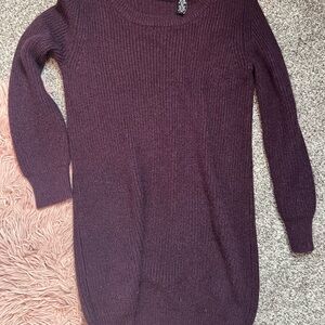 Moda Women's Deep Purple Long Sleeve Dress